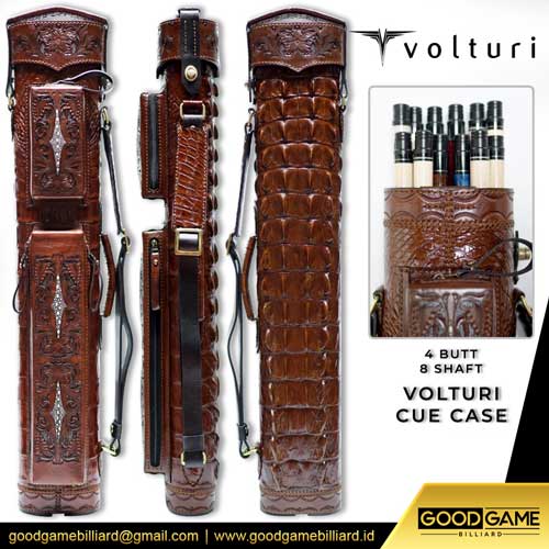 Volturi Cue case Crocodile Brown